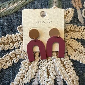 Lou & Co Mauve geometric Boho Earrings